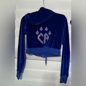 Blue Velvet Track Pants & Hoodie Set